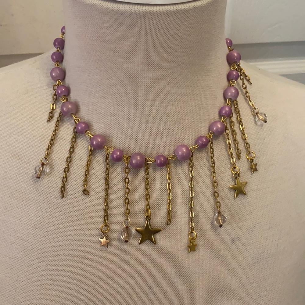 Handmade Star Purple Necklace
